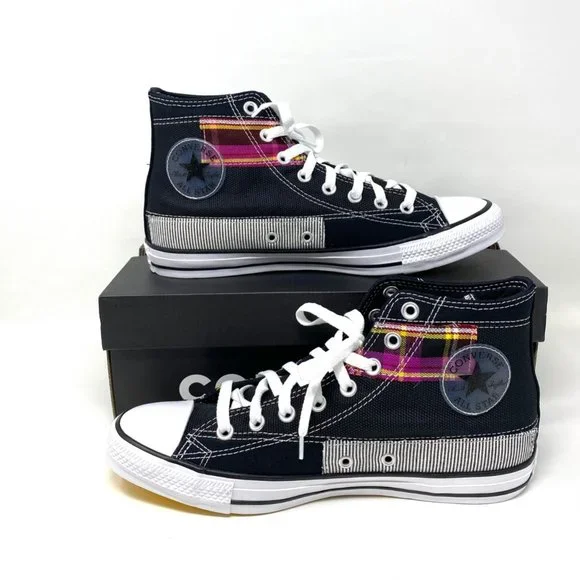💖MEGA SALE💖Converse Men 168745C CTAS High Black Color Patches Canvas Sneakers - Picture 3 of 14